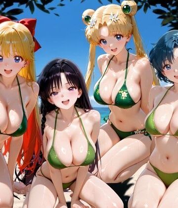 【ちこりこ】ビーチで出会った美女をナンパしてメス堕ちさせた話 セー○ームーン❤変身ヒロイン-レビュースコア